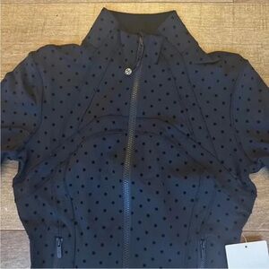 LULULEMON Define Cropped Jacket Nulu Flocked Polka Flock Black Size 2 NEW